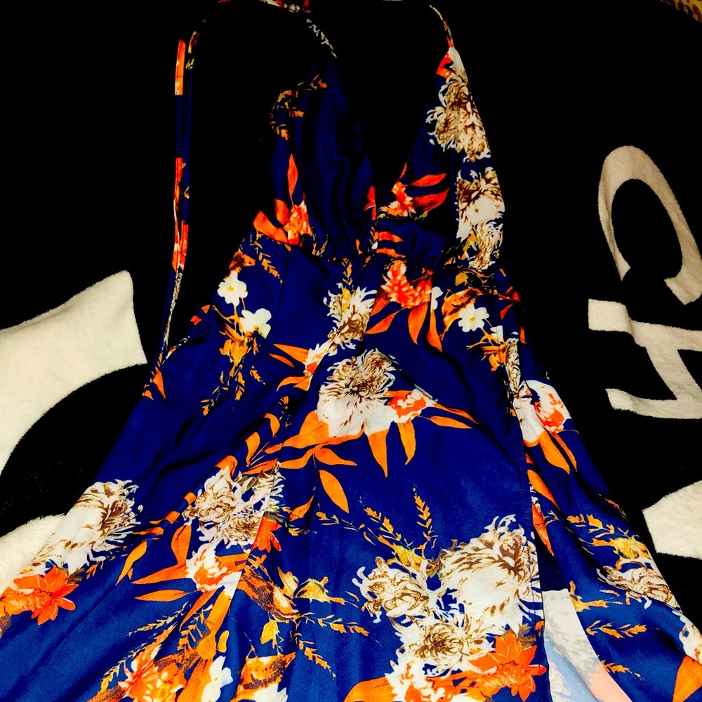 Brand new backless slit in front dress summer